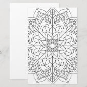 Lotus Blume Mandala Briefpapier (Vorne/Hinten)