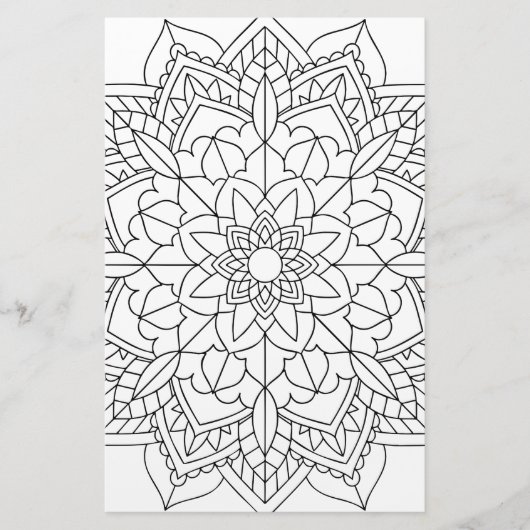 Lotus Blume Mandala Briefpapier (Vorderseite)