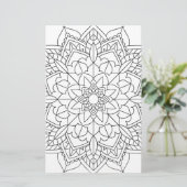 Lotus Blume Mandala Briefpapier (Stehend Vorderseite)