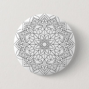 Lotus Blume Mandala Button
