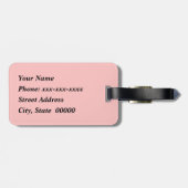 Lotus Blume Mandala, Coral Pink und Türkis Gepäckanhänger (Rückseite horizontal)