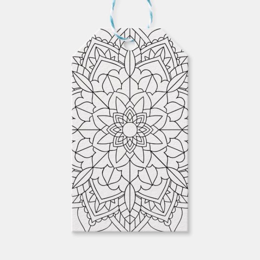 Lotus Blume Mandala Geschenkanhänger (Vorderseite)