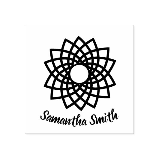 Lotus Blume Mandala Gummistempel (Prägung)