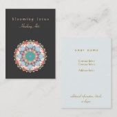 Lotus Blume Mandala Heilkunst Visitenkarte (Vorne/Hinten)