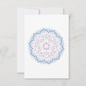 Lotus Blume mandala in sanften Pastellfarben RSVP Karte (Vorderseite)