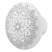 Lotus Blume Mandala Keramikknauf (Rechts)