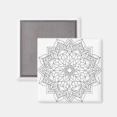 Lotus Blume Mandala Magnet (Vorderseite/Rückseite)