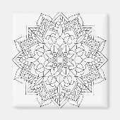 Lotus Blume Mandala Magnet (Vorne)