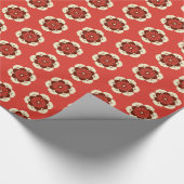 Lotus Blume Mandala, Mandarin Orange Geschenkpapier (Ecke)