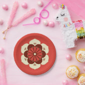 Lotus Blume Mandala, Mandarin Orange Pappteller (Party)