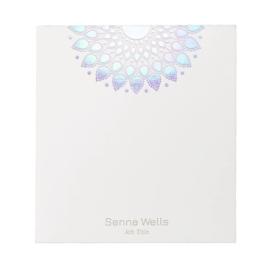 Lotus Blume Mandala Notizblock (Vorderseite)