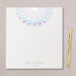 Lotus Blume Mandala Notizblock<br><div class="desc">Einzigartiges künstlerisches Design mit Imitat-Folie Lotus mandala. Großartiges Design für einen Energiearbeiter,  einen Berater-Life-Coach und vieles mehr.</div>