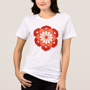 Lotus Blume Mandala, Pastel Orange und Mandarin Tri-Blend Shirt