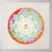 Lotus Blume Mandala Poster (Vorne)