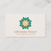 Lotus Blume Mandala Visitenkarte (Vorderseite)