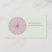 Lotus Blume Mandala Visitenkarte (Rückseite)