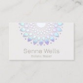 Lotus Blume Mandala, Yoga Instructor Visitenkarte (Vorderseite)