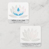 Lotus Blume Marbled | Wellness-Center | Massage Quadratische Visitenkarte (Vorne/Hinten)