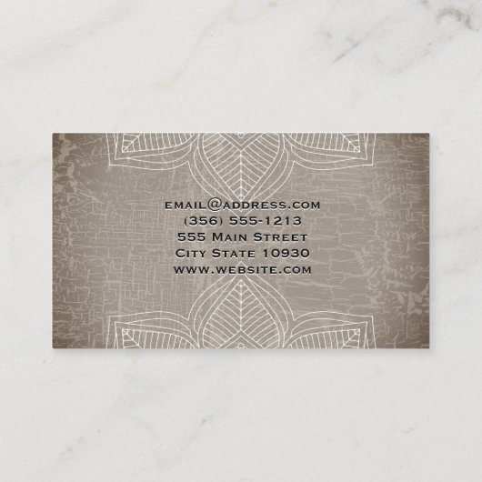 Lotus Blume Marbled | Yoga-Lehrer | Yoga Studio Visitenkarte (Rückseite)