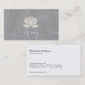 Lotus Blume / Marmorgrau Visitenkarte (Vorne/Hinten)