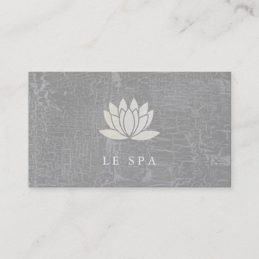 Lotus Blume / Marmorgrau Visitenkarte (Vorderseite)