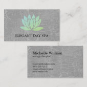 Lotus Blume Marmortextur Visitenkarte (Vorne/Hinten)