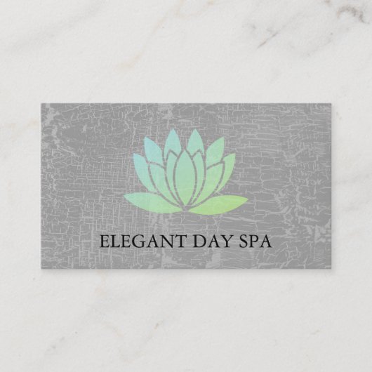 Lotus Blume Marmortextur Visitenkarte (Vorderseite)