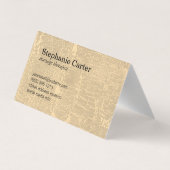 Lotus Blume Marmortextur Visitenkarten (Rückseite)