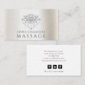 Lotus Blume Massage Therapeut Visitenkarte (Vorne/Hinten)
