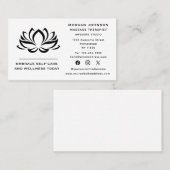 Lotus Blume Massage Therapie Holistic Social Media Visitenkarte (Vorne/Hinten)