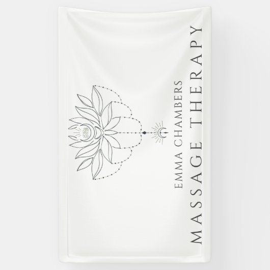 Lotus Blume Massagetherapeut Business Banner (Vertikal)
