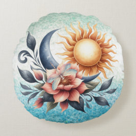 Lotus-Blume-Meditation Rundes Kissen