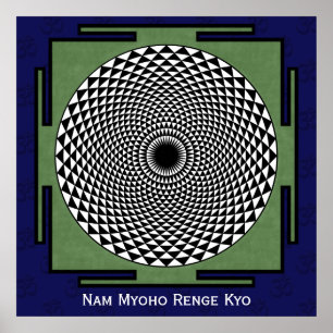 Lotus-Blume-Medizationsrad Poster