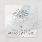 Lotus Blume Medizin Lehrer Quadratische Visitenkarte (Vorderseite)