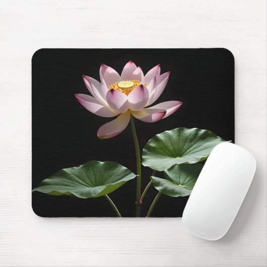 Lotus Blume mit Blätter der digitalen Kunst Mousepad (Mit Mouse)