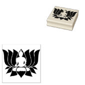 Lotus-Blume mit Buddha Gummistempel (Stempel)