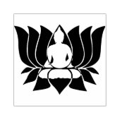Lotus-Blume mit Buddha Gummistempel (Prägung)
