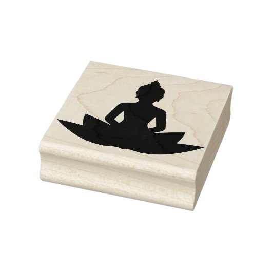 Lotus-Blume mit Buddha Gummistempel (Stempel)