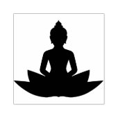 Lotus-Blume mit Buddha Gummistempel (Prägung)