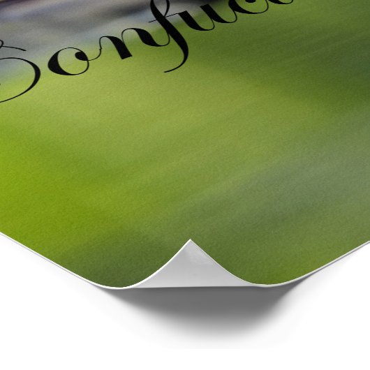 Lotus Blume mit Confucius Poster (Ecke)