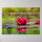 Lotus Blume mit Confucius Poster (Vorne)