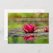 Lotus-Blume mit Confucius Quotes Postkarte (Vorne/Hinten)