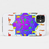 Lotus Blume mit Yoga-Posen Case-Mate iPhone Hülle (Rückseite (Horizontal))