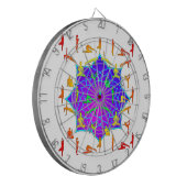 Lotus Blume mit Yoga-Posen Dartscheibe (Vorderseite Links)