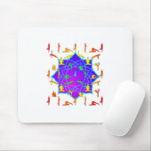 Lotus Blume mit Yoga-Posen Mousepad (Mit Mouse)