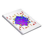 Lotus Blume mit Yoga-Posen Notizblock (Rechte Seite)