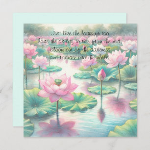 Lotus-Blume Mitteilungskarte
