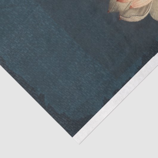 Lotus Blume & Mitternachtsblau, Mixed Media Effect Seidenpapier (Ausschnitt)