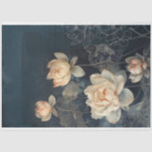 Lotus Blume & Mitternachtsblau, Mixed Media Effect Seidenpapier (Vorderseite)