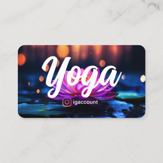 Lotus Blume Moderne Kunst, Dichtung und Musik Parc Visitenkarte (Rückseite)